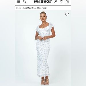 Princess Polly Hera Maxi Dress White Floral